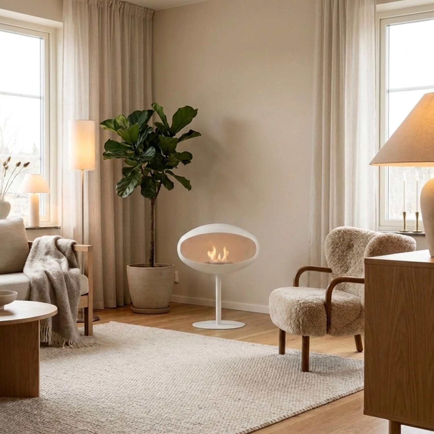 Cocoon Pedestal - Hvid