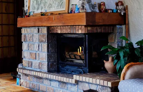 biopejs med træ brænder