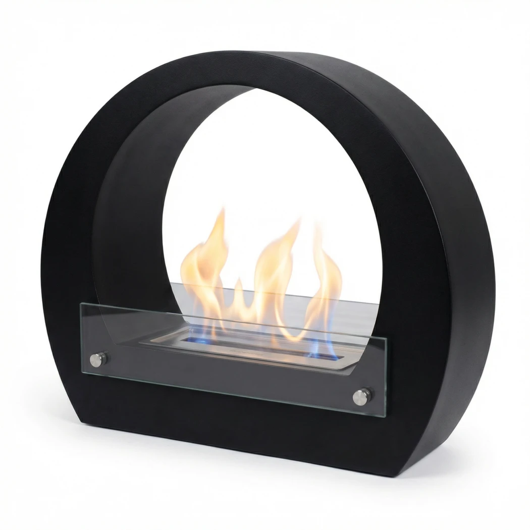 Dallas - Rund gulv biopejs - Sort