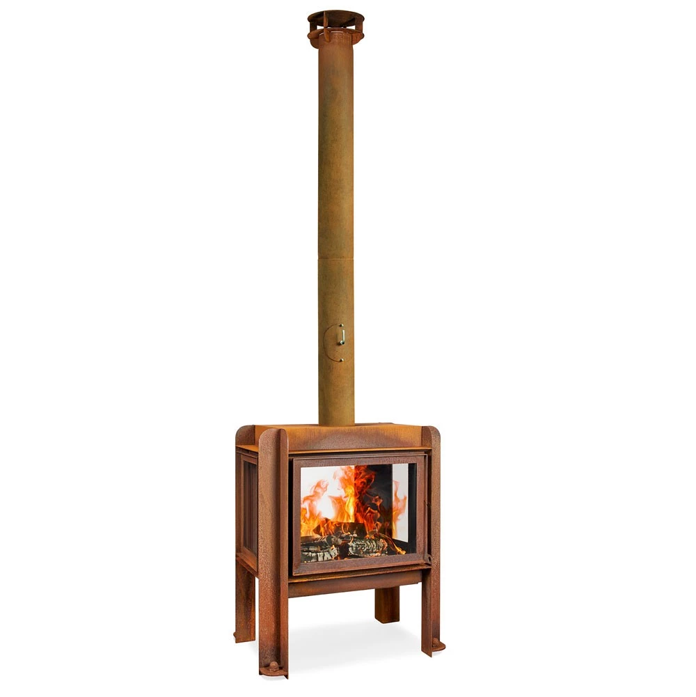 Fennek 80 havepejs | RB73 | Biopejs-Shop.dk | Udendørs havepejs | Corten (Rust)