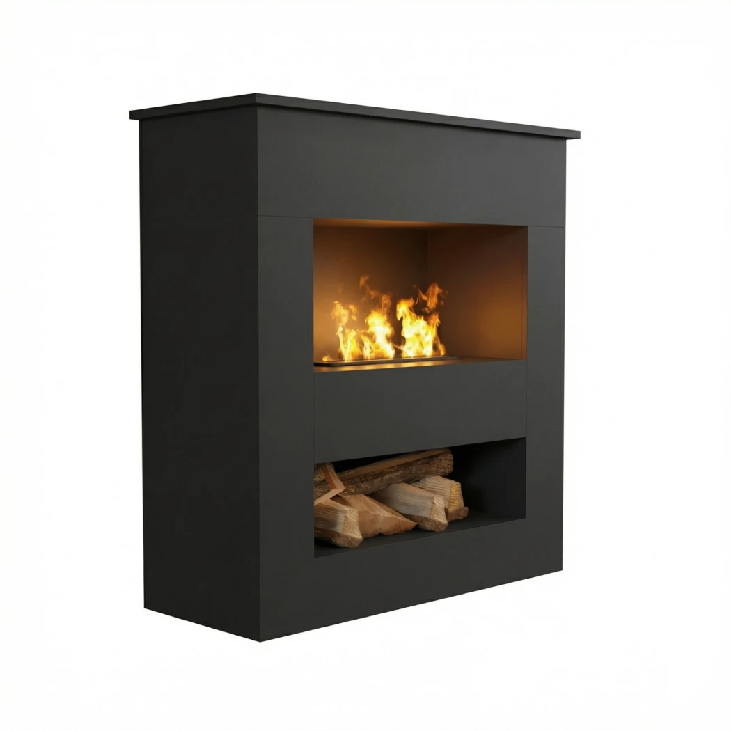 Brecht Black - OMC 600 | Fritstående Vanddamppejs