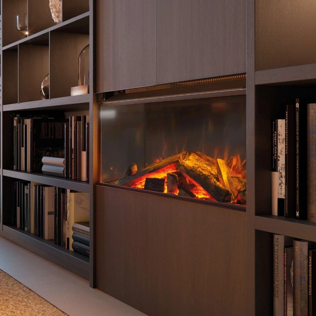 La Nordica Lumen 870 Elektrisk Indbygningselpejs – Italiensk design | Op til 2 kW varme med realistiske LED flammer