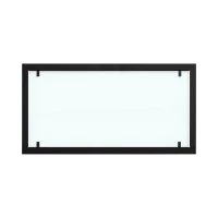 Yderramme i sort st&aring;l med fuld glass til Foco 1200 biopejse