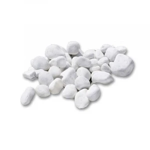 Hvide vaskede sten til dekoration af pejse